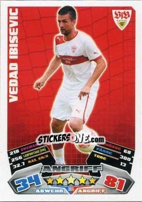 Cromo Vedad Ibisevic - German Football Bundesliga 2012-2013. Match Attax - Topps