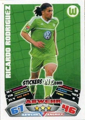 Sticker Ricardo Rodriguez - German Football Bundesliga 2012-2013. Match Attax n. 310 - Topps