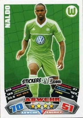 Sticker Naldo - German Football Bundesliga 2012-2013. Match Attax n. 311 - Topps