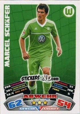 Sticker Marcel Schäfer - German Football Bundesliga 2012-2013. Match Attax - Topps