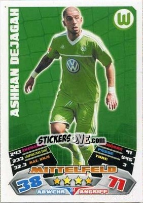 Sticker Ashkan Dejagah - German Football Bundesliga 2012-2013. Match Attax n. 314 - Topps