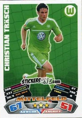 Sticker Christian Träsch - German Football Bundesliga 2012-2013. Match Attax - Topps