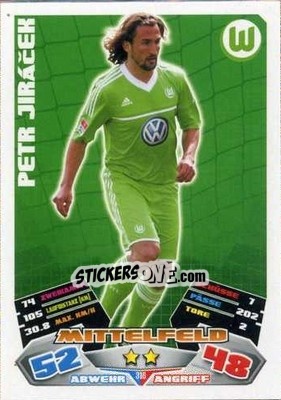 Sticker Petr Jirácek - German Football Bundesliga 2012-2013. Match Attax - Topps