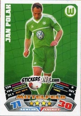 Sticker Jan Polak - German Football Bundesliga 2012-2013. Match Attax - Topps