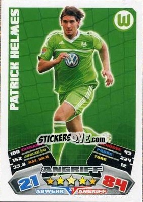 Sticker Patrick Helmes - German Football Bundesliga 2012-2013. Match Attax n. 321 - Topps