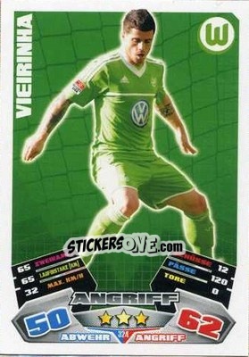 Sticker Vieirinha - German Football Bundesliga 2012-2013. Match Attax - Topps
