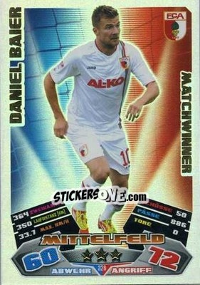 Cromo Daniel Baier - German Football Bundesliga 2012-2013. Match Attax - Topps