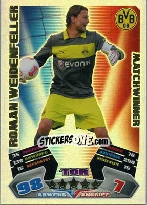 Sticker Roman Weidenfeller - German Football Bundesliga 2012-2013. Match Attax - Topps