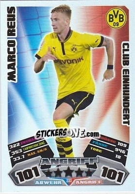 Sticker Marco Reus - German Football Bundesliga 2012-2013. Match Attax n. 333 - Topps