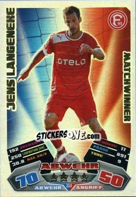 Sticker Jens Langeneke - German Football Bundesliga 2012-2013. Match Attax - Topps