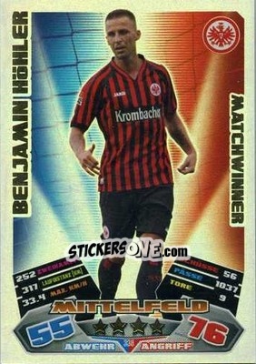 Sticker Benjamin Köhler - German Football Bundesliga 2012-2013. Match Attax - Topps