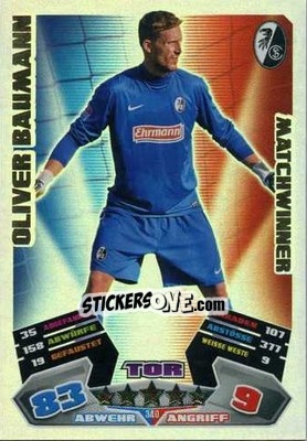 Sticker Oliver Baumann - German Football Bundesliga 2012-2013. Match Attax n. 340 - Topps