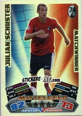 Cromo Julian Schuster - German Football Bundesliga 2012-2013. Match Attax - Topps