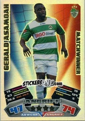 Sticker Gerald Asamoah - German Football Bundesliga 2012-2013. Match Attax - Topps