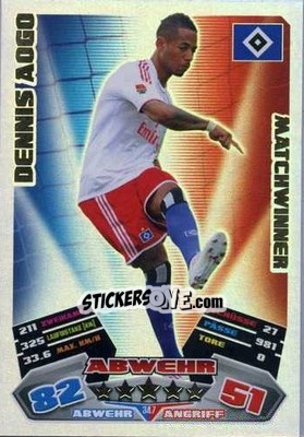 Sticker Dennis Aogo - German Football Bundesliga 2012-2013. Match Attax - Topps