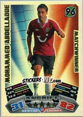 Sticker Mohammed Abdellaoue - German Football Bundesliga 2012-2013. Match Attax - Topps