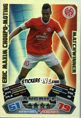 Sticker Eric Maxim Choupo-Moting - German Football Bundesliga 2012-2013. Match Attax - Topps