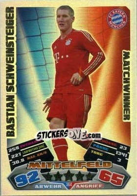 Figurina Bastian Schweinsteiger - German Football Bundesliga 2012-2013. Match Attax - Topps