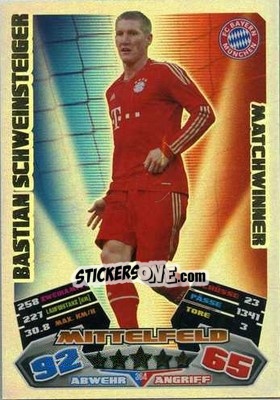 Sticker Bastian Schweinsteiger - German Football Bundesliga 2012-2013. Match Attax n. 364 - Topps