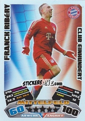 Sticker Franck Ribéry - German Football Bundesliga 2012-2013. Match Attax n. 365 - Topps