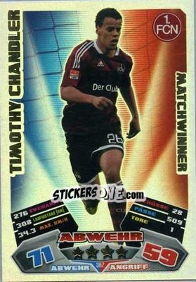 Sticker Timothy Chandler - German Football Bundesliga 2012-2013. Match Attax - Topps