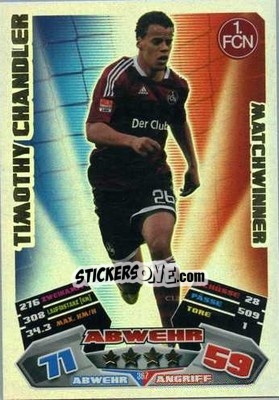 Sticker Timothy Chandler - German Football Bundesliga 2012-2013. Match Attax n. 367 - Topps