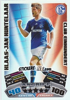 Sticker Klaas-Jan Huntelaar - German Football Bundesliga 2012-2013. Match Attax n. 372 - Topps