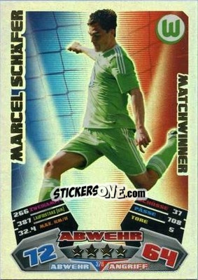 Sticker Marcel Schäfer - German Football Bundesliga 2012-2013. Match Attax - Topps
