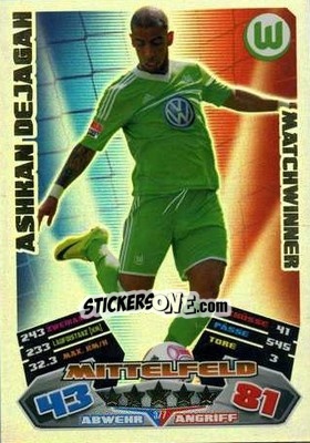 Sticker Ashkan Dejagah - German Football Bundesliga 2012-2013. Match Attax n. 377 - Topps