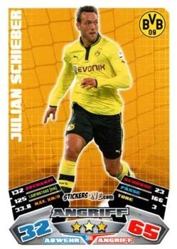 Sticker Julian Schieber - German Football Bundesliga 2012-2013. Match Attax n. 386 - Topps