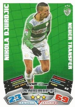 Cromo Nikola Djurdjic - German Football Bundesliga 2012-2013. Match Attax n. 399 - Topps