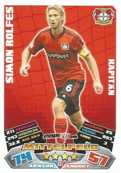Cromo Simon Rolfes - German Football Bundesliga 2012-2013. Match Attax n. 443 - Topps