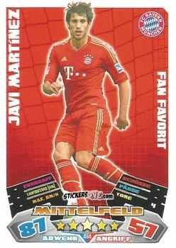 Cromo Javi Martinez - German Football Bundesliga 2012-2013. Match Attax n. 464 - Topps