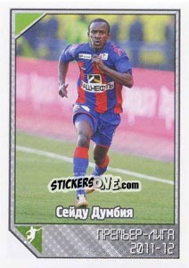 Sticker Сейду Думбия / Seydou Doumbia - Russian Football Premier League 2012-2013 - Panini