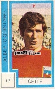 Sticker Alberto Quintano - Campeonato Mundial de Futbol 1974
 n. 17 - Cromo Crom