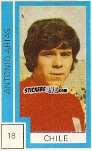 Sticker Antonio Arias - Campeonato Mundial de Futbol 1974
 n. 18 - Cromo Crom
