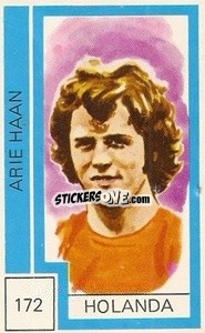 Sticker Arie Haan - Campeonato Mundial de Futbol 1974
 n. 172 - Cromo Crom