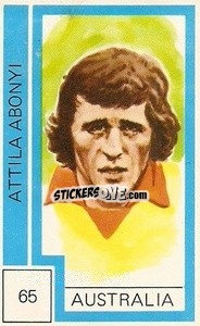 Sticker Attila Abonyi - Campeonato Mundial de Futbol 1974
 n. 65 - Cromo Crom