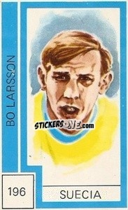 Sticker Bo Larsson - Campeonato Mundial de Futbol 1974
 n. 196 - Cromo Crom
