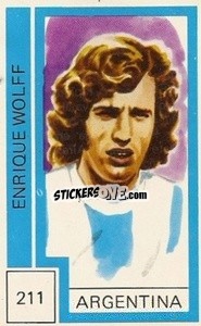 Sticker Enrique Wolff - Campeonato Mundial de Futbol 1974
 n. 211 - Cromo Crom