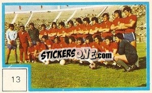 Sticker Equipo - Campeonato Mundial de Futbol 1974
 n. 13 - Cromo Crom