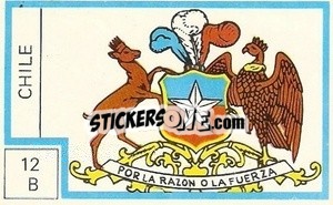 Sticker Escudo - Campeonato Mundial de Futbol 1974
 n. 12B - Cromo Crom