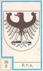 Sticker Escudo - Campeonato Mundial de Futbol 1974
 n. 36B - Cromo Crom