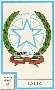 Sticker Escudo - Campeonato Mundial de Futbol 1974
 n. 227B - Cromo Crom