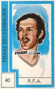 Sticker Franz Beckenbauer - Campeonato Mundial de Futbol 1974
 - Cromo Crom