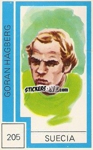 Sticker Goran Hagberg - Campeonato Mundial de Futbol 1974
 - Cromo Crom