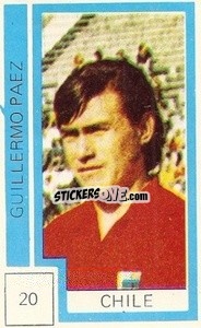 Sticker Guillermo Paez - Campeonato Mundial de Futbol 1974
 - Cromo Crom