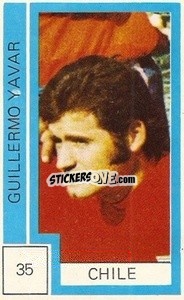 Figurina Guillermo Yavar - Campeonato Mundial de Futbol 1974
 - Cromo Crom