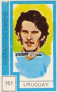 Sticker Gustavo De Simone - Campeonato Mundial de Futbol 1974
 n. 151 - Cromo Crom