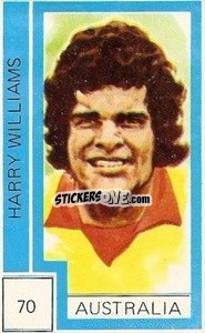 Cromo Harry Williams - Campeonato Mundial de Futbol 1974
 n. 70 - Cromo Crom